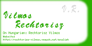 vilmos rechtorisz business card